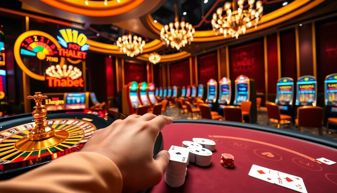 Engage with thrilling games at thabet's luxurious online casino.