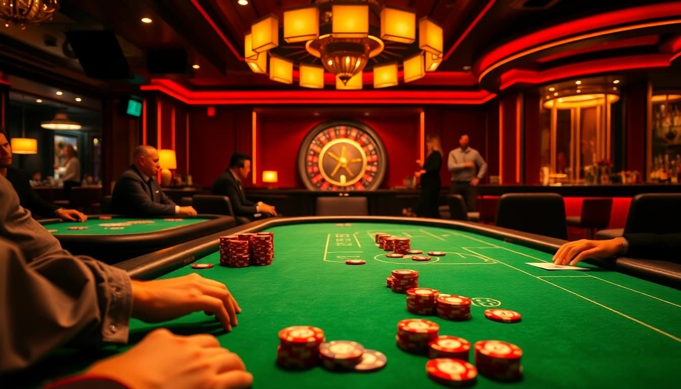 Experience thrilling gambling at W188, with engaging poker tables and vibrant casino atmosphere.
