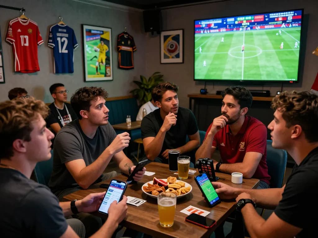 Fans engaging with keonhacai5 betting odds during live football matches.