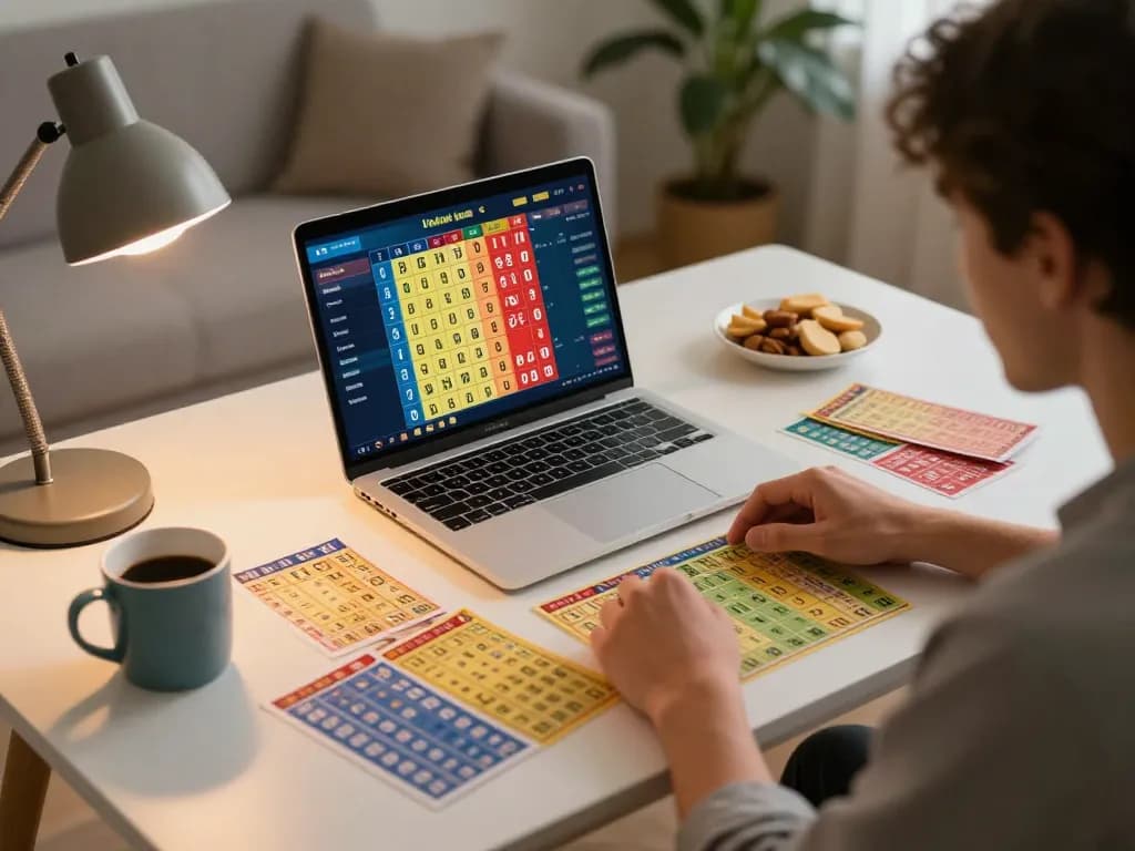 Engaging in đánh lô đề online from a modern home setup with laptop and betting interface.