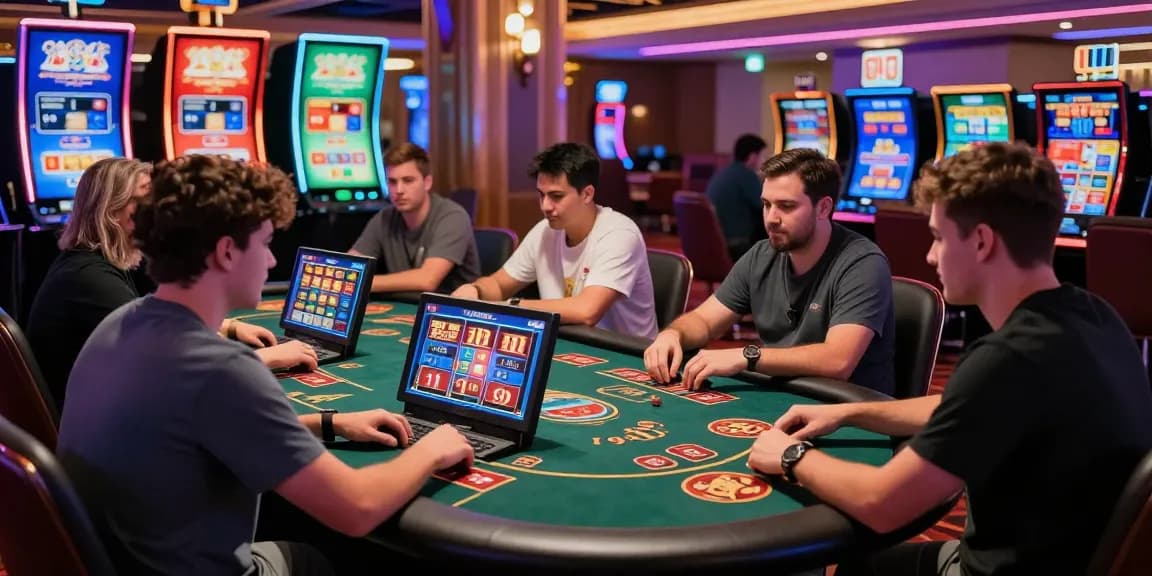 Exciting gameplay at credit card casinos UK showcasing diverse players enjoying online slots and poker.
