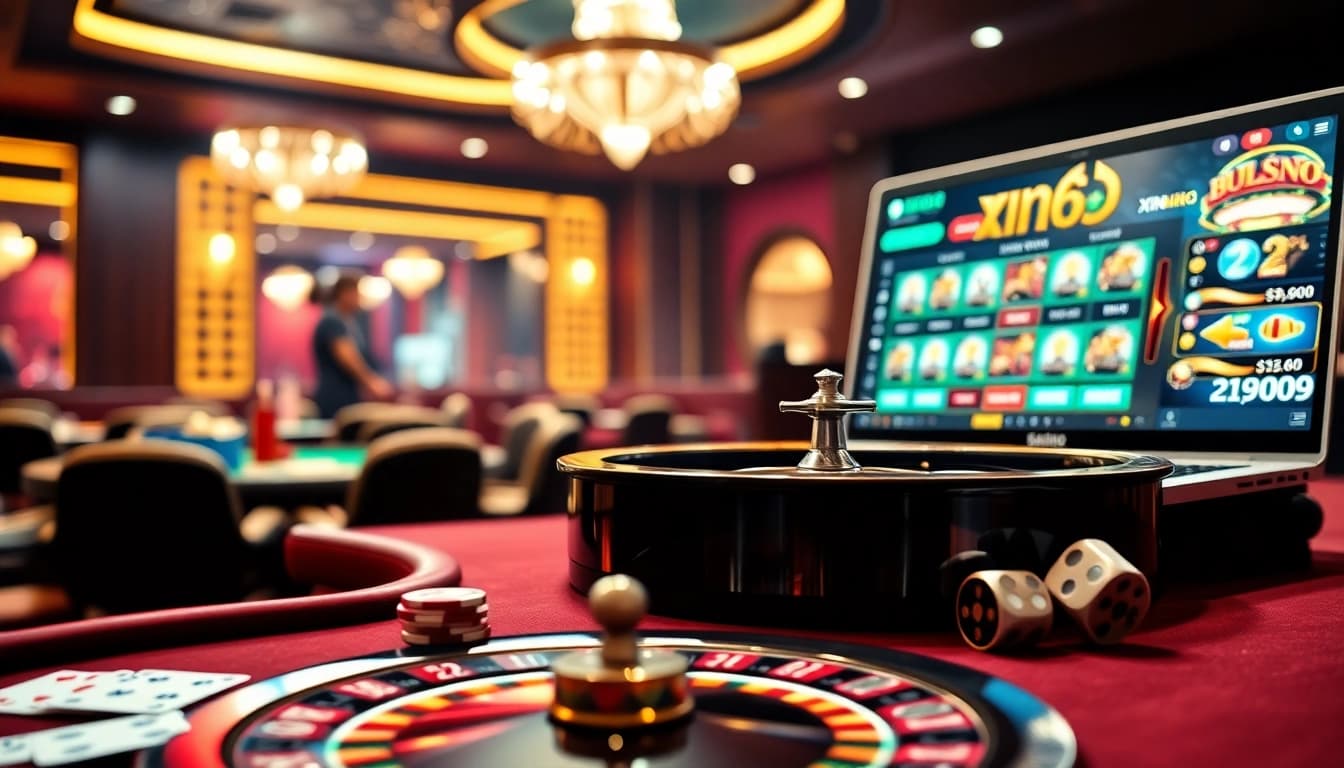 Engaging gaming experience at Nhà Cái XIN88 with vibrant casino elements.