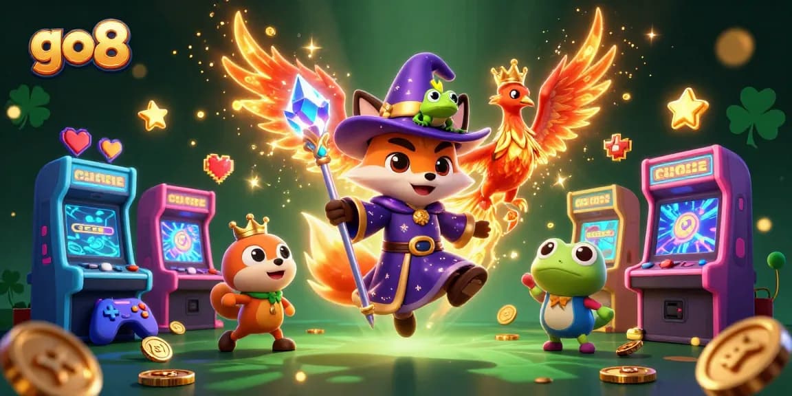 Experience thrilling adventures at go8 casino with mystical gaming elements and vibrant illustrations.