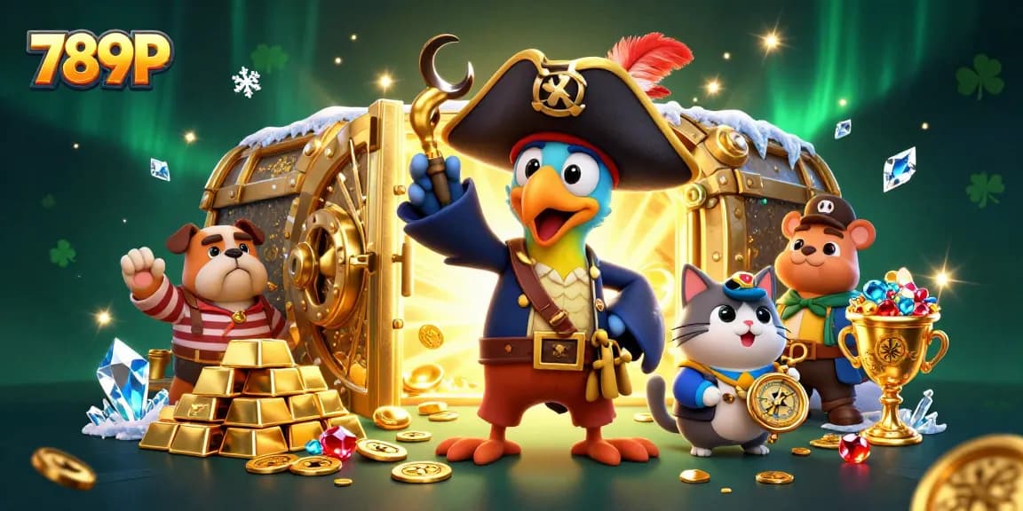 Win big at 789P with a vibrant pirate-themed 3D casino adventure packed with jewels and treasures.