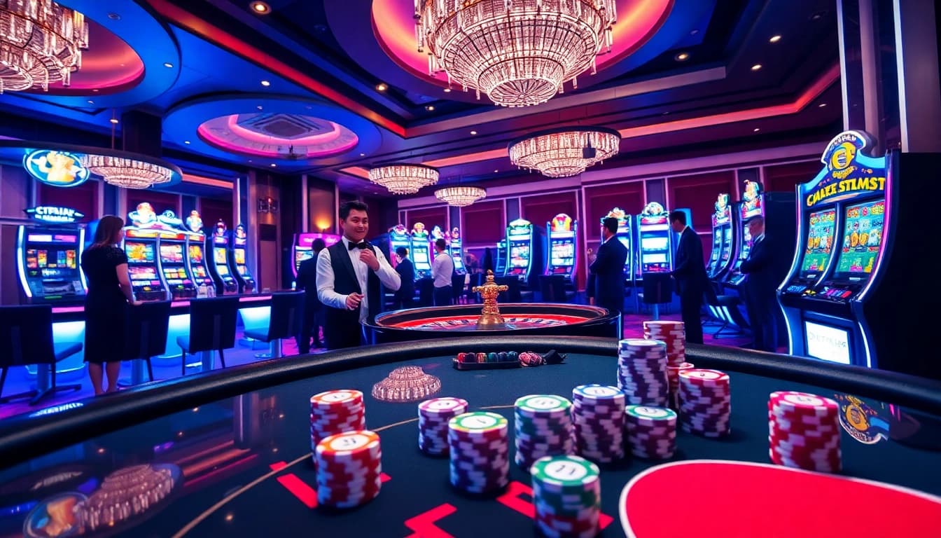 Experience the excitement of 789F with vibrant gaming tables and casino action.