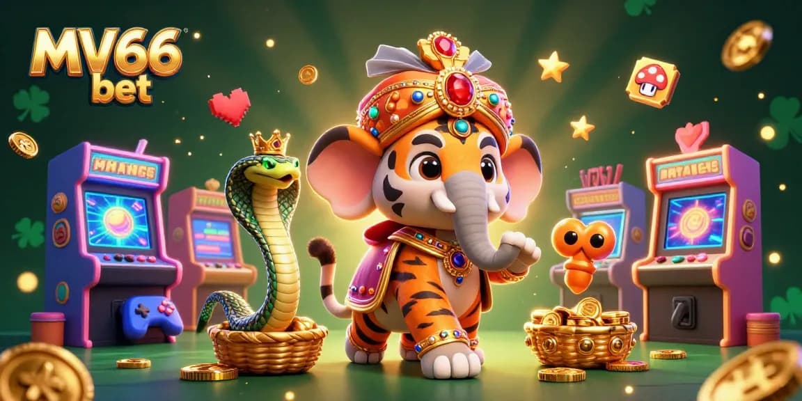 Experience excitement with MV66 bet in a vibrant casino environment featuring unique 3D elements.