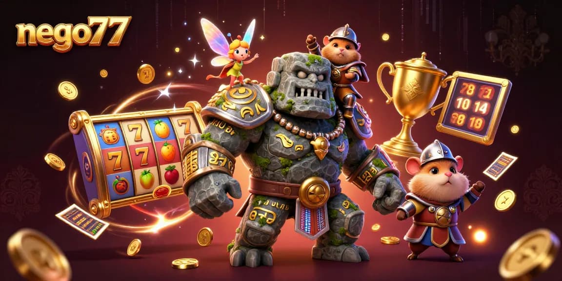 Nego77 empowers users with exciting slot gameplay using vibrant cartoon elements and dynamic visuals.