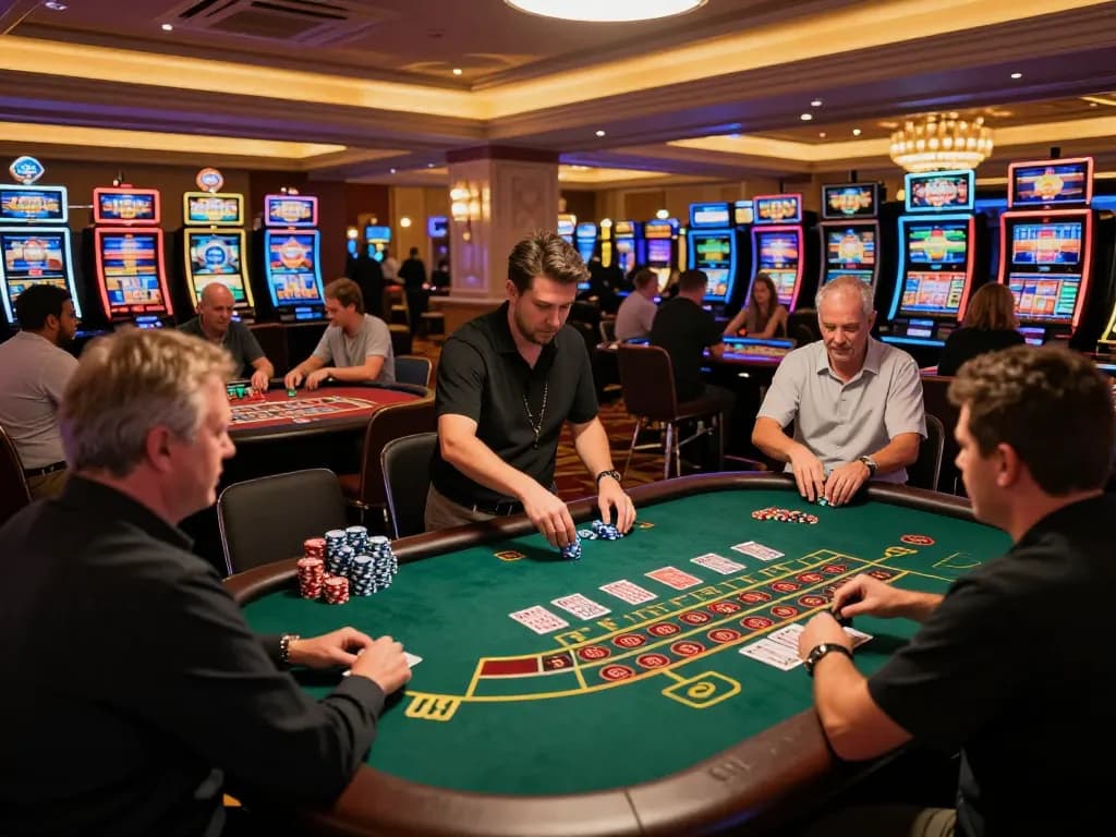 Experience thrilling gameplay at 79KING's upscale casino with vibrant tables and strategic action.