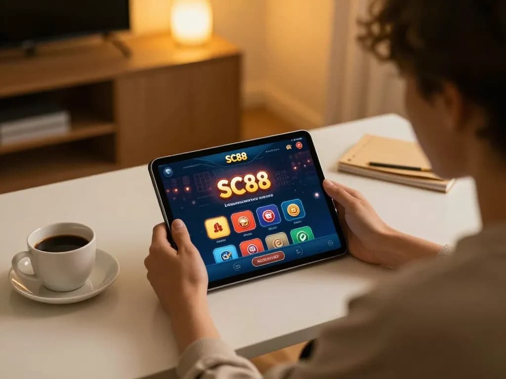 Engaging tablet gaming experience on SC88 with strategic notes at home