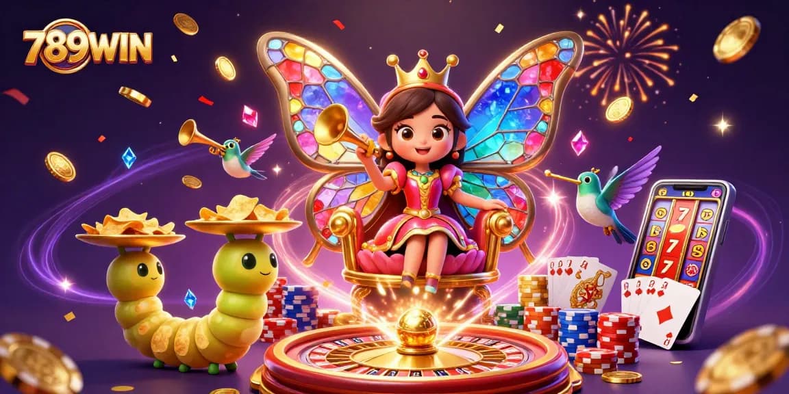 Experience the excitement of 789WIN with vibrant casino elements and dazzling characters.