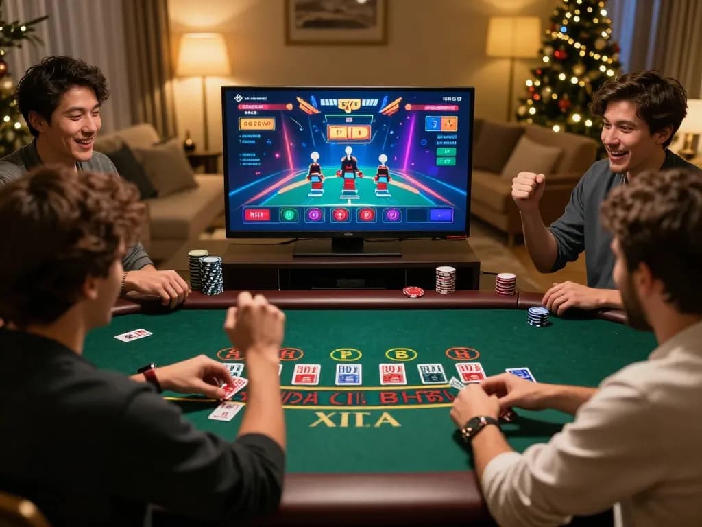 Engaging in online blackjack gameplay at kkbd platform, showcasing interactive experience in a cozy setting.