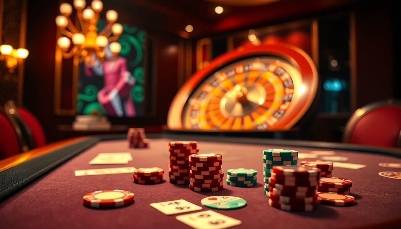 Engaging players at a poker table showcasing keonhacai strategies and betting excitement.