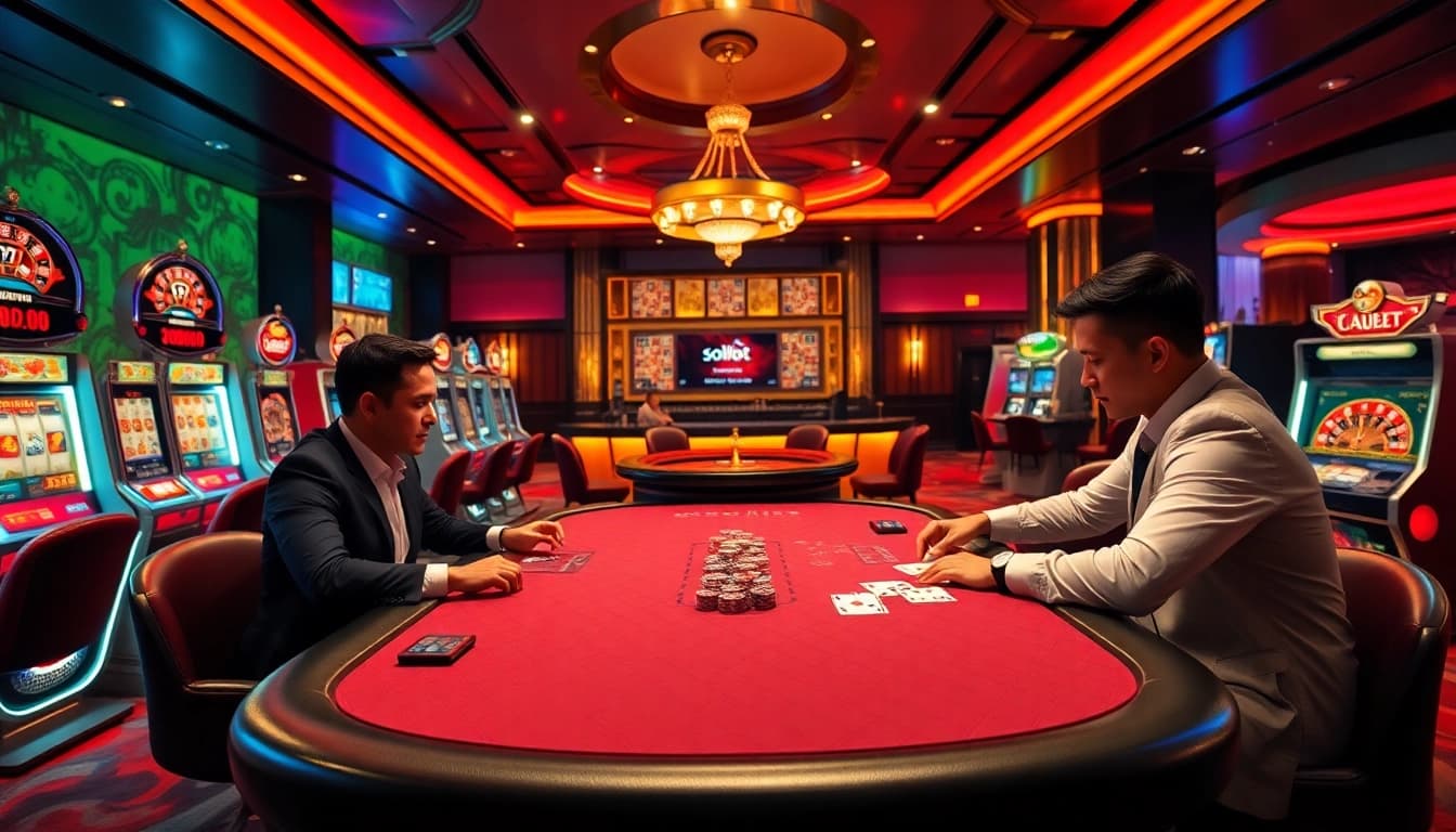 Experience thrilling gameplay at soibet ไทย with professional poker action in a luxurious casino setting.