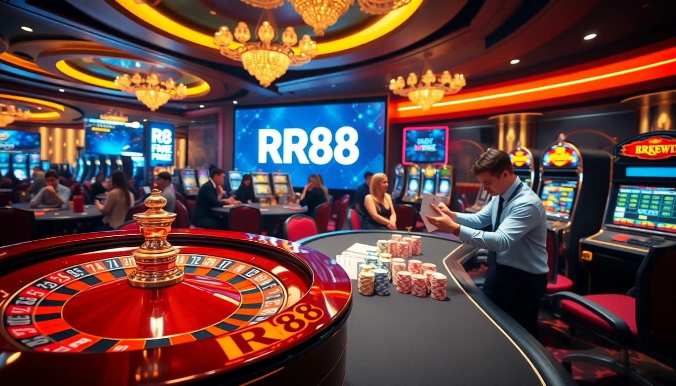 Experience high-stakes gaming at RR88 with exciting roulette and poker gameplay.