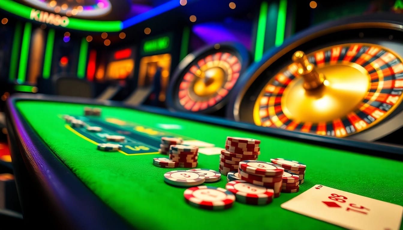 Experience the excitement of km88 with vibrant casino tables and exclusive gambling vibes.