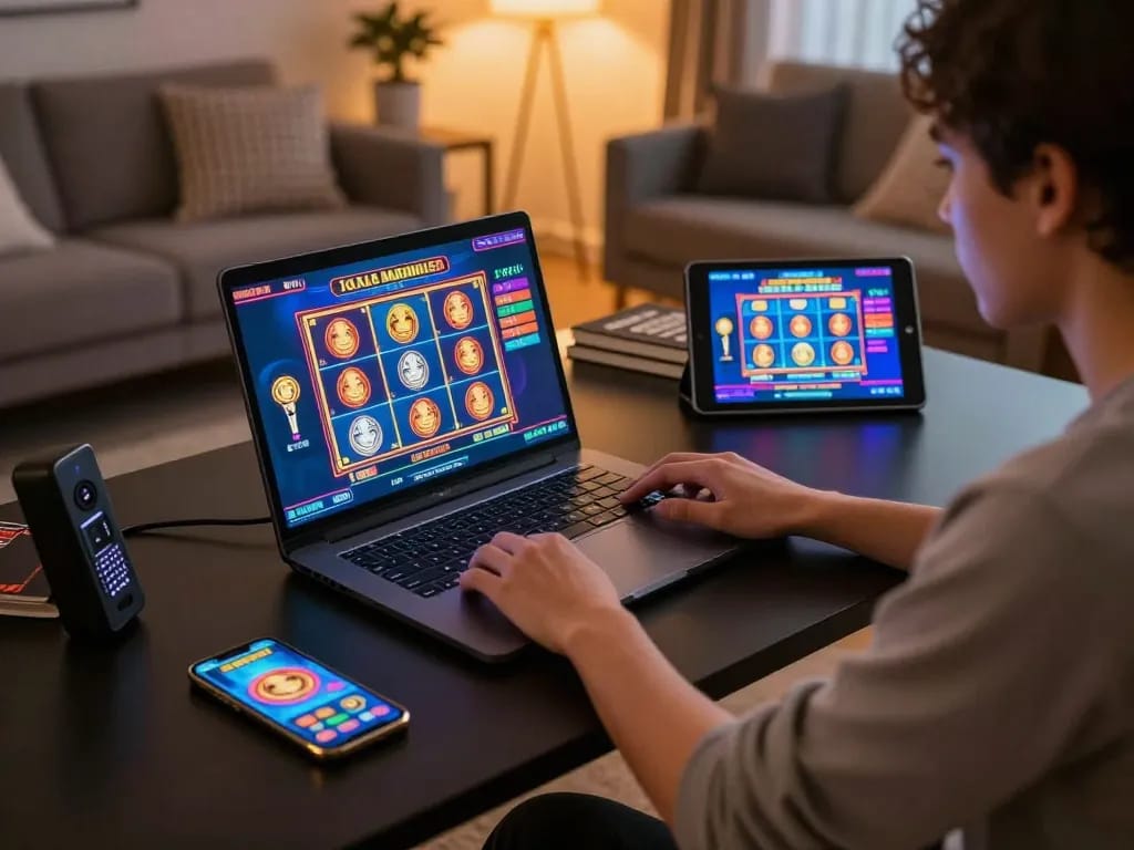 Engaging in exciting gameplay on LV88 while analyzing strategies in a cozy home setting