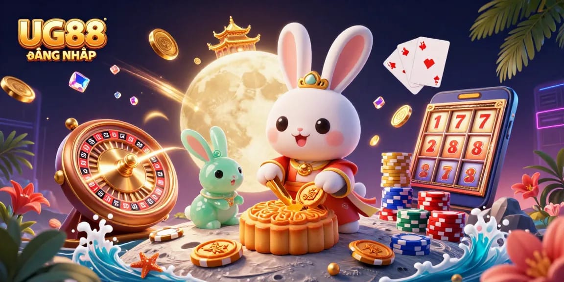 Experience gaming excitement with UG88 ĐĂNG NHẬP, where golden coins and poker chips come alive.