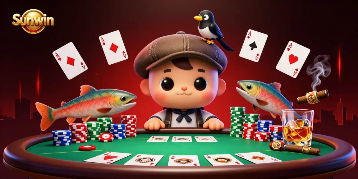 Win big at Sunwin with vibrant casino adventure featuring Nessie and friends!