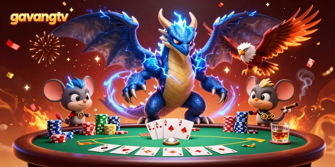 Experience thrilling bets and wins with gavangtv's dynamic casino gameplay illustration.