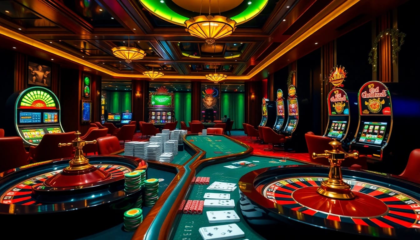 Experience the thrill of gambling at trang chủ 88vv with vibrant casino games, poker chips, and roulette.