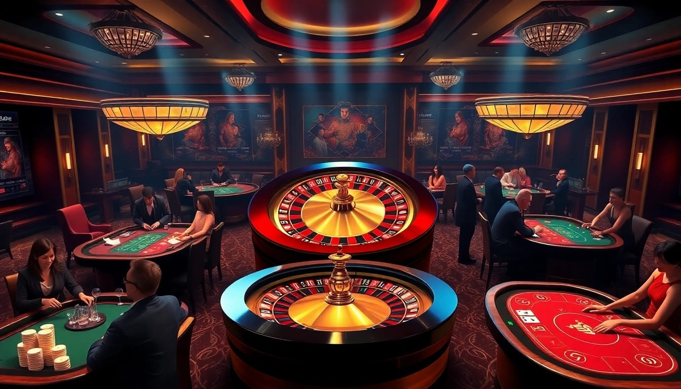 Experience the excitement of gambling at OK8386 with vibrant casino tables and engaging gameplay.