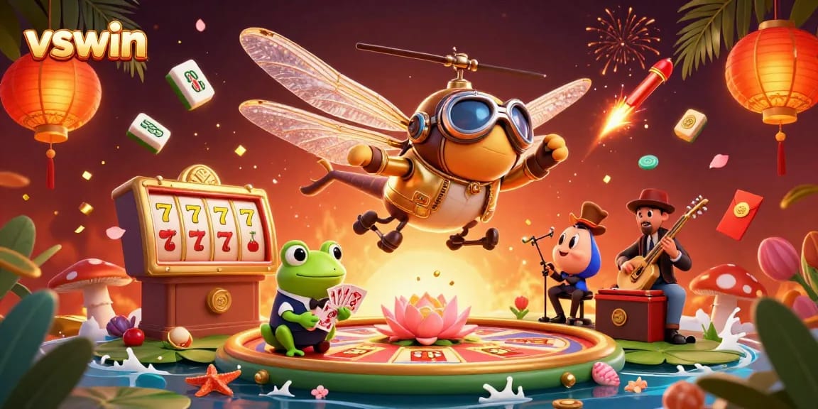 Experience thrilling gameplay with VSwin's vibrant casino environment featuring immersive elements.