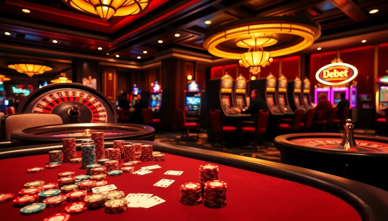 Experience thrilling wins at debet casino with luxurious gaming tables and exciting action.