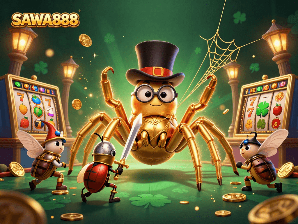 Experience the excitement of SAWA888 with vibrant casino action featuring vibrant characters and slots.