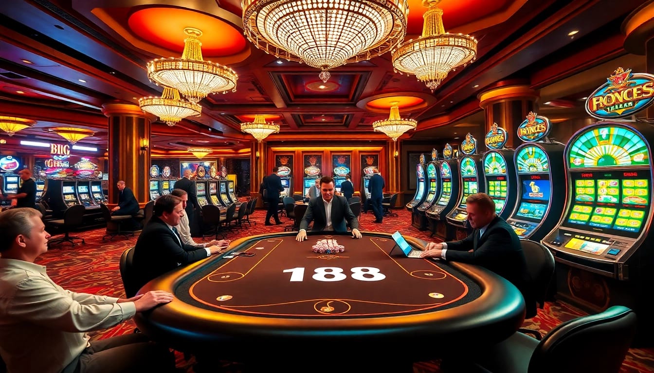 Experience the excitement of F168 casino gaming with vibrant tables and winning players.
