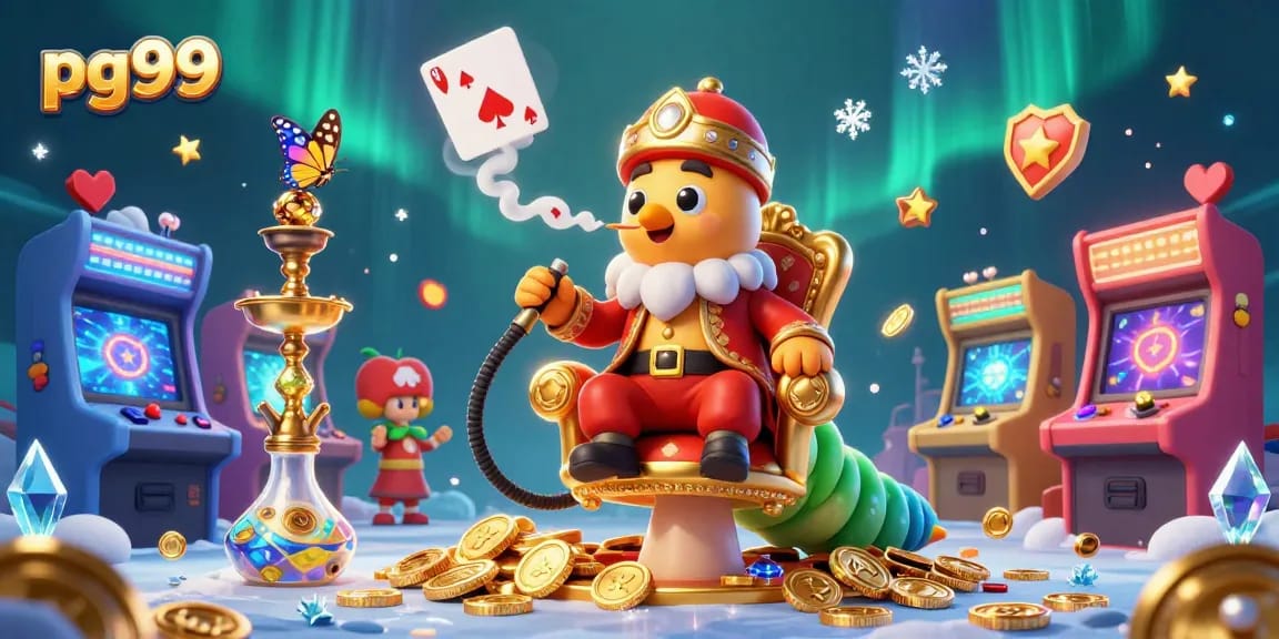 Experience thrilling gameplay at pg99 with the fantastical caterpillar sultan amidst casino glamour.