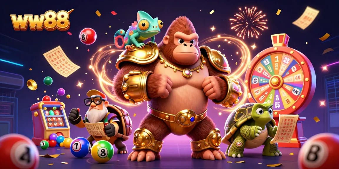 Spin the reels of excitement at ww88 with a vibrant 3D casino adventure featuring a gorilla king and more.