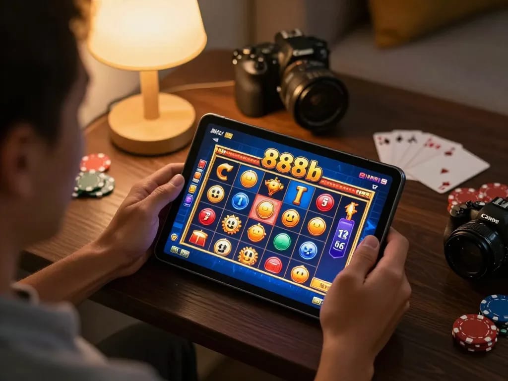 Play slots on the 888b platform from home in a vibrant gaming environment.