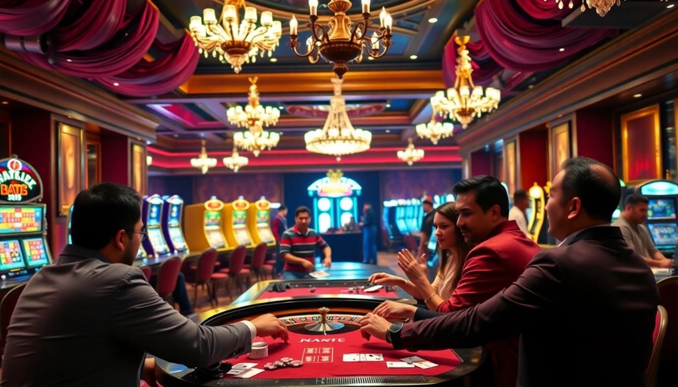 Experience the excitement of KK55 with dynamic casino visuals featuring roulette and poker.
