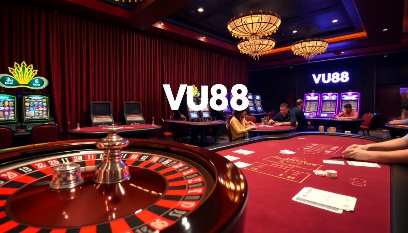 Experience excitement at VU88's vibrant casino with engaging poker games and roulette.