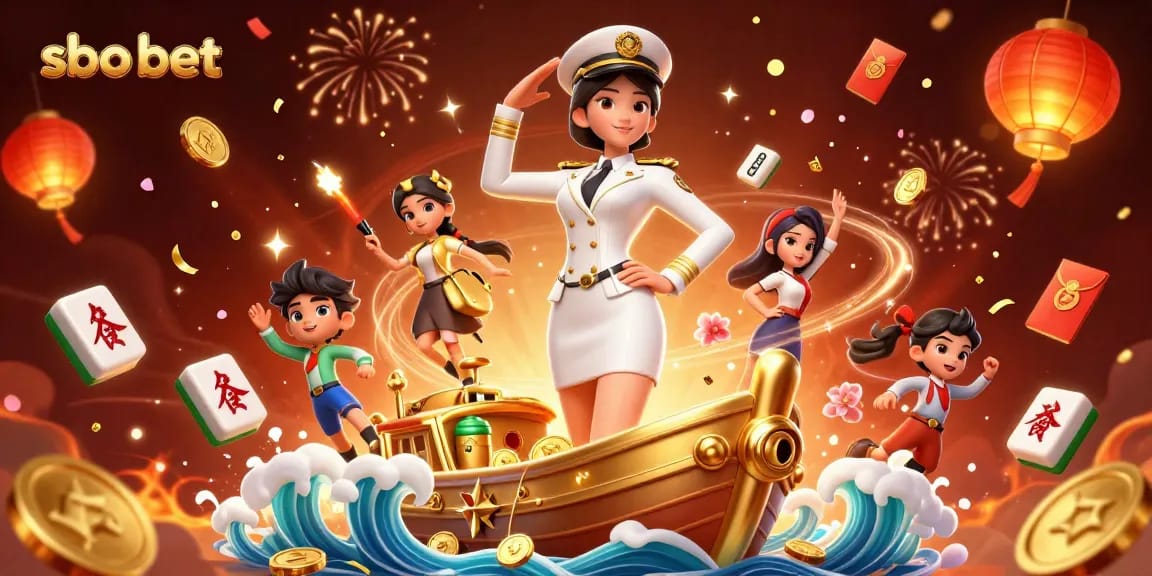 Experience thrilling bets with sbo bet through a dynamic casino-themed illustration.