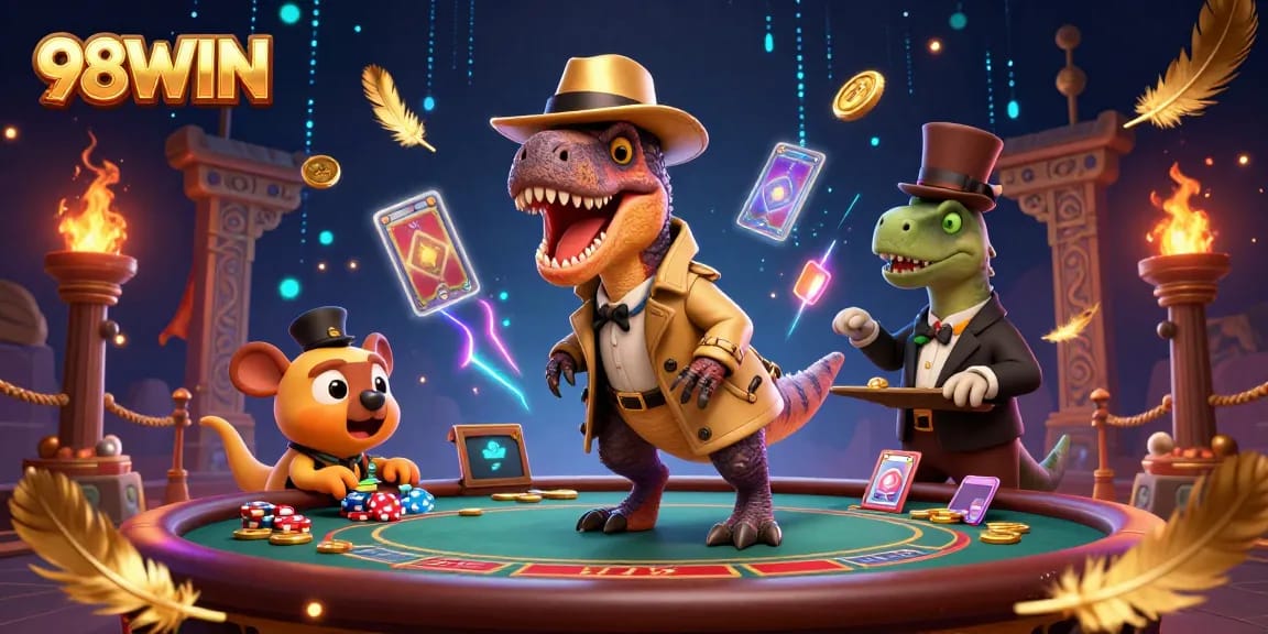 Experience thrilling action at 98WIN with a velociraptor card counter while betting in style.