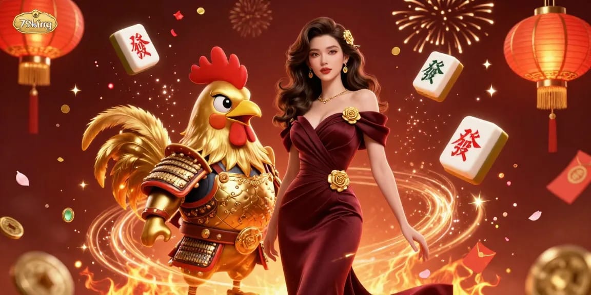 Experience thrilling games at 79king with glamorous characters and festive elements in vibrant action.