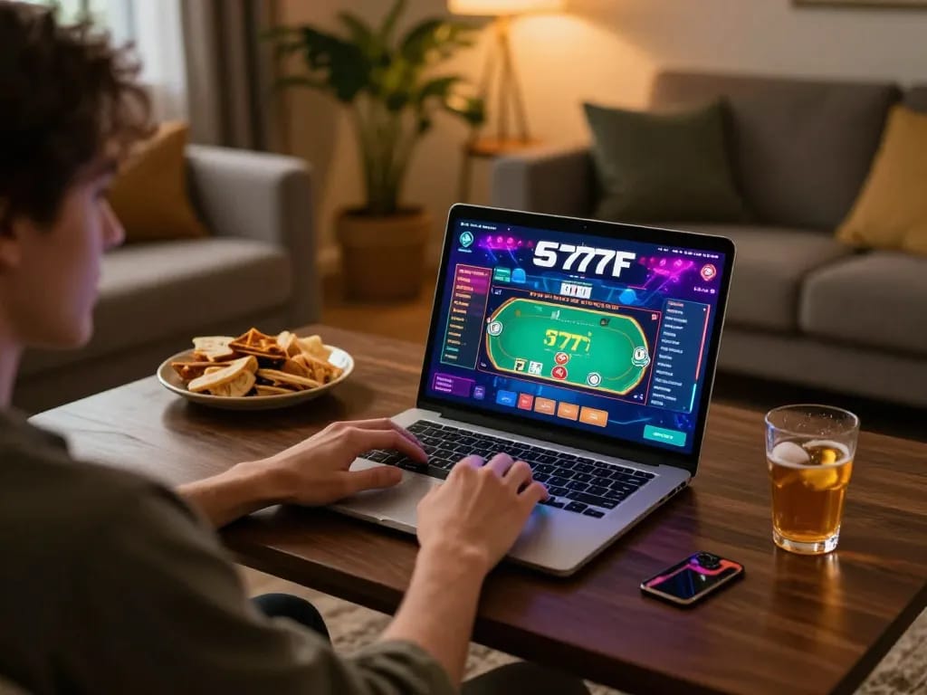 Engaging gameplay at home on 577F online casino with vibrant gaming interface visible