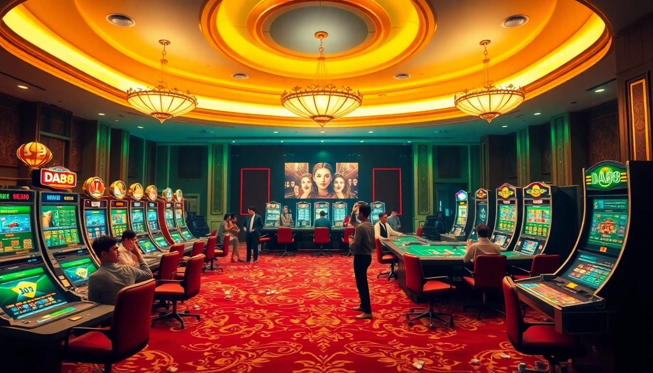 Engaged gamblers enjoy thrilling games at nhà cái Da88's premium online casino tables.