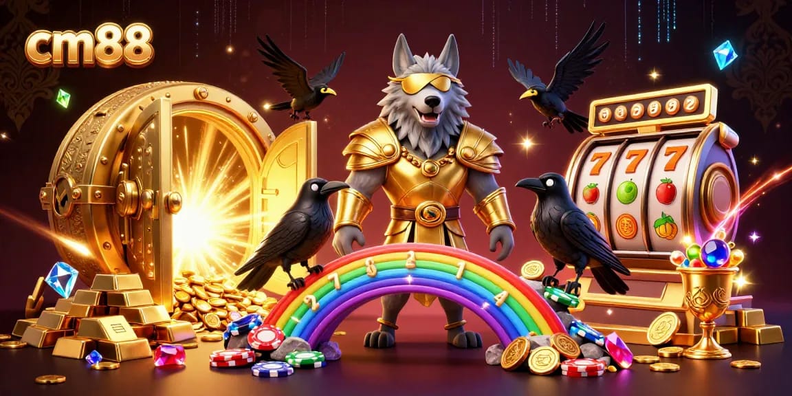 Spin the reels at cm88 with Odin and his ravens in a vibrant casino adventure.