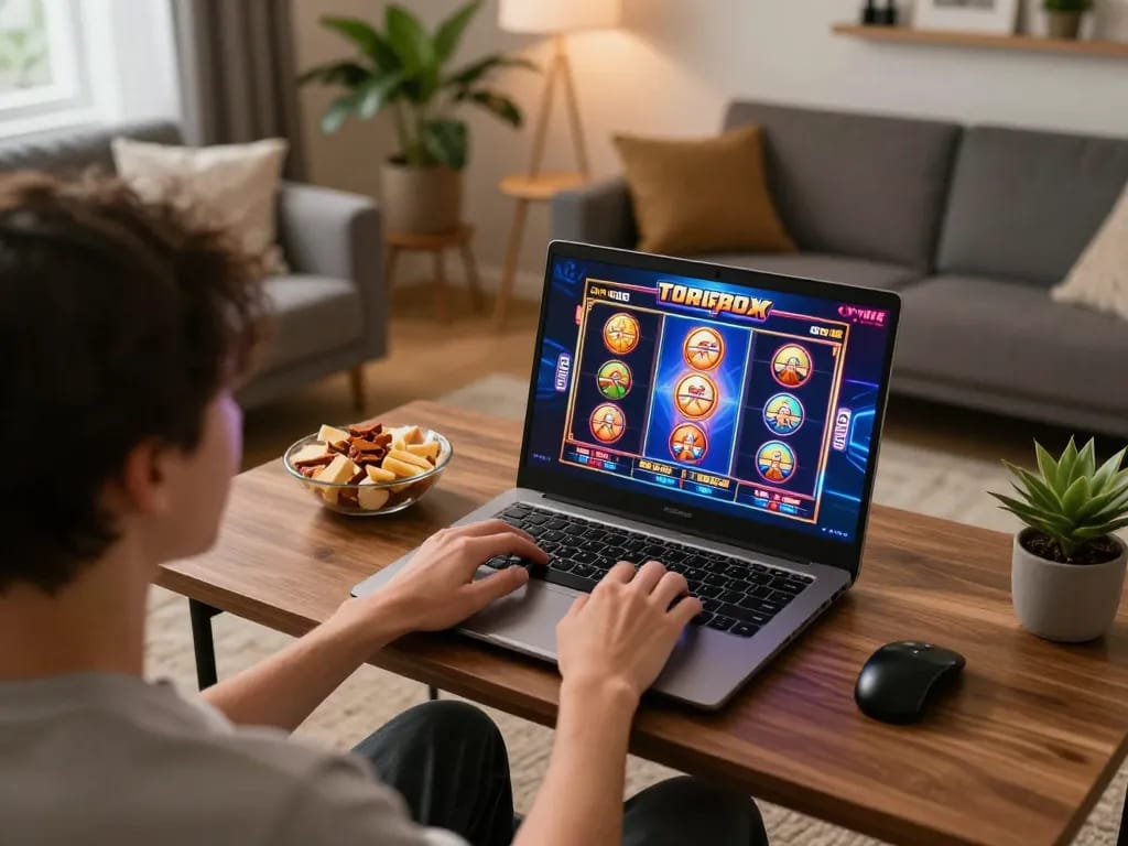 Engage in exciting slot games on 98win from the comfort of home with vibrant visuals.