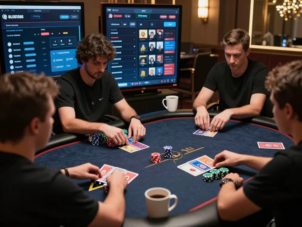Engage with the go89 online poker game, as players strategize over virtual cards and chips.