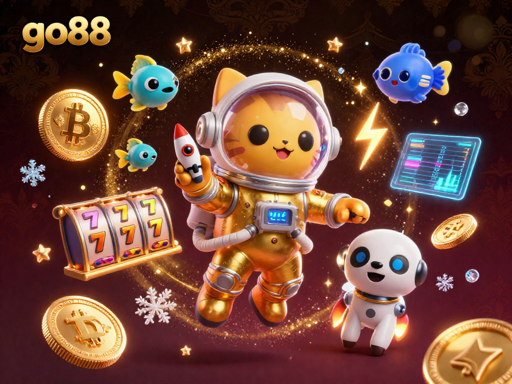 Spin to win on go88 with a vibrant 3D digital casino world full of exciting games and cryptocurrency.