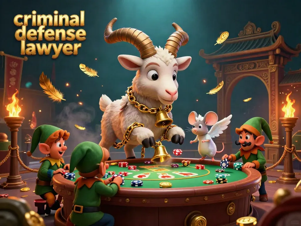 Experience chaotic fun in a holiday casino run by a criminal defense lawyer-themed Krampus, featuring playful gremlins.