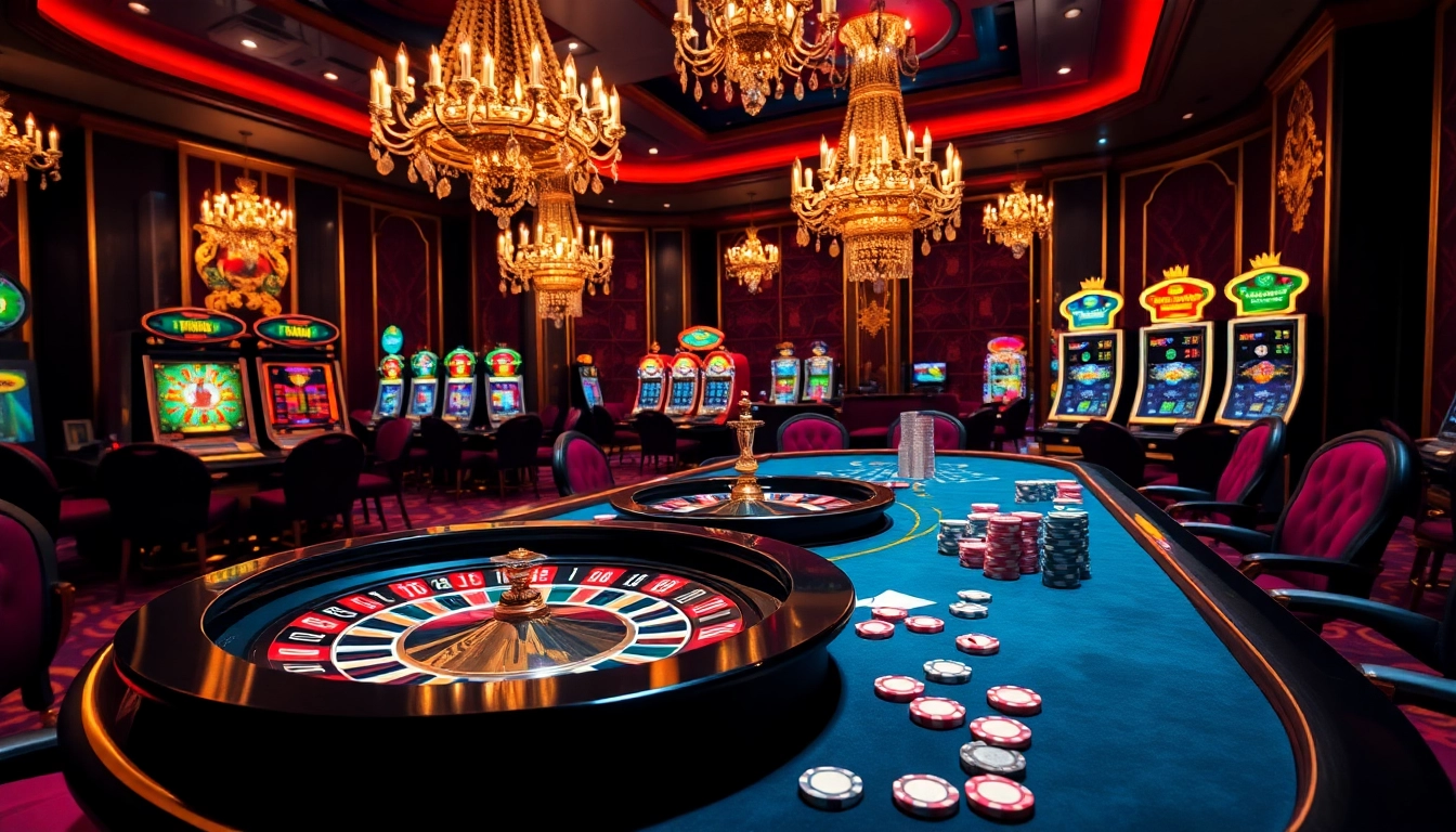 Experience thrilling gameplay at MMOO casino with vibrant poker chips and roulette.