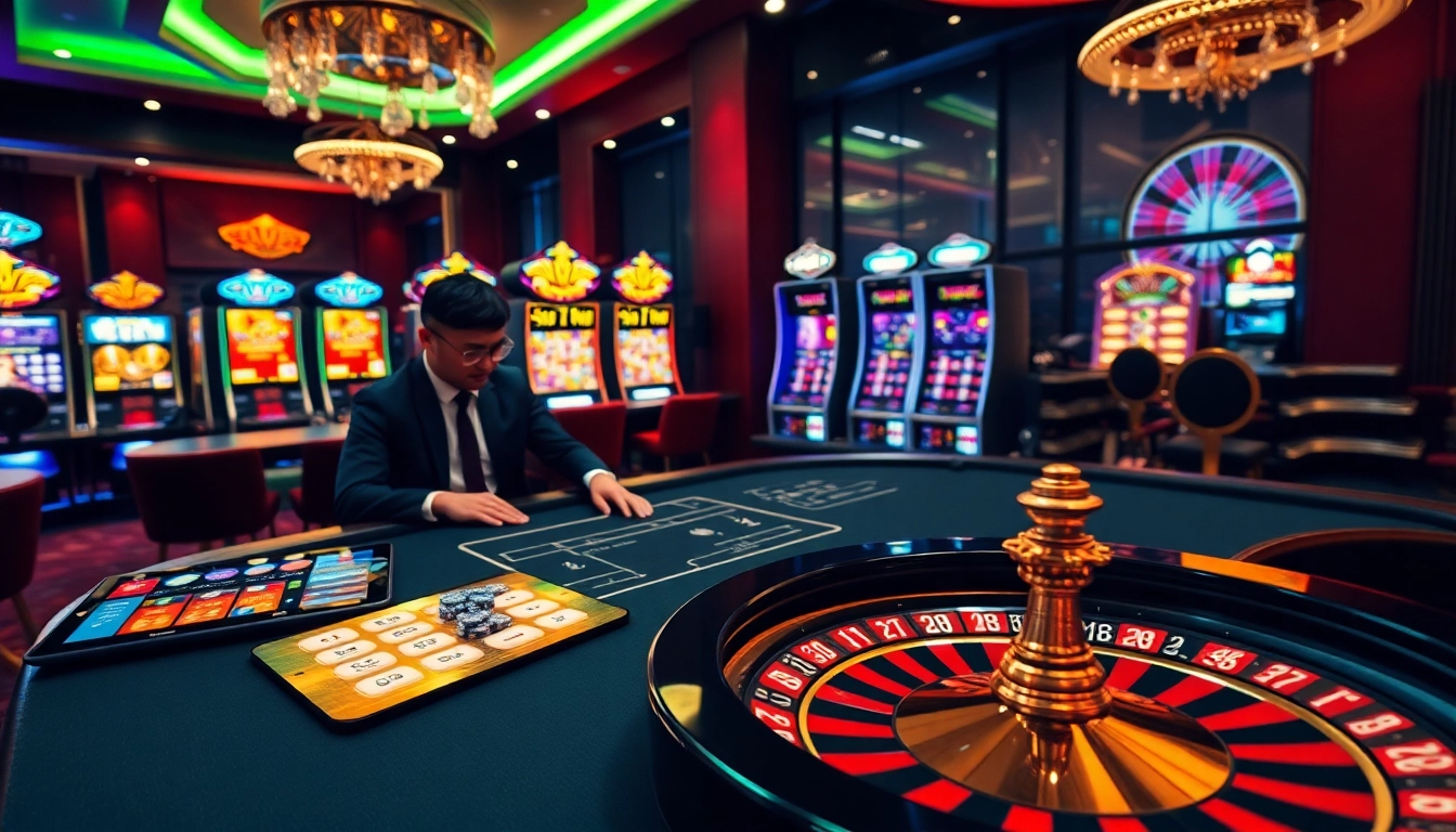 Experience the excitement of online gaming at https://sunwin5.org/ with thrilling casino tables and vibrant gaming elements.