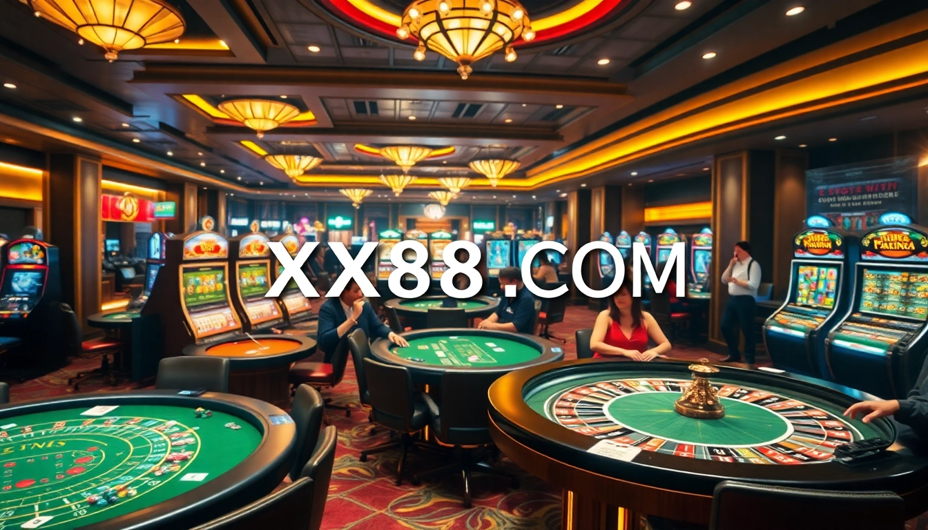 Experience the thrill of XX88 COM with vibrant casino games and players in action.