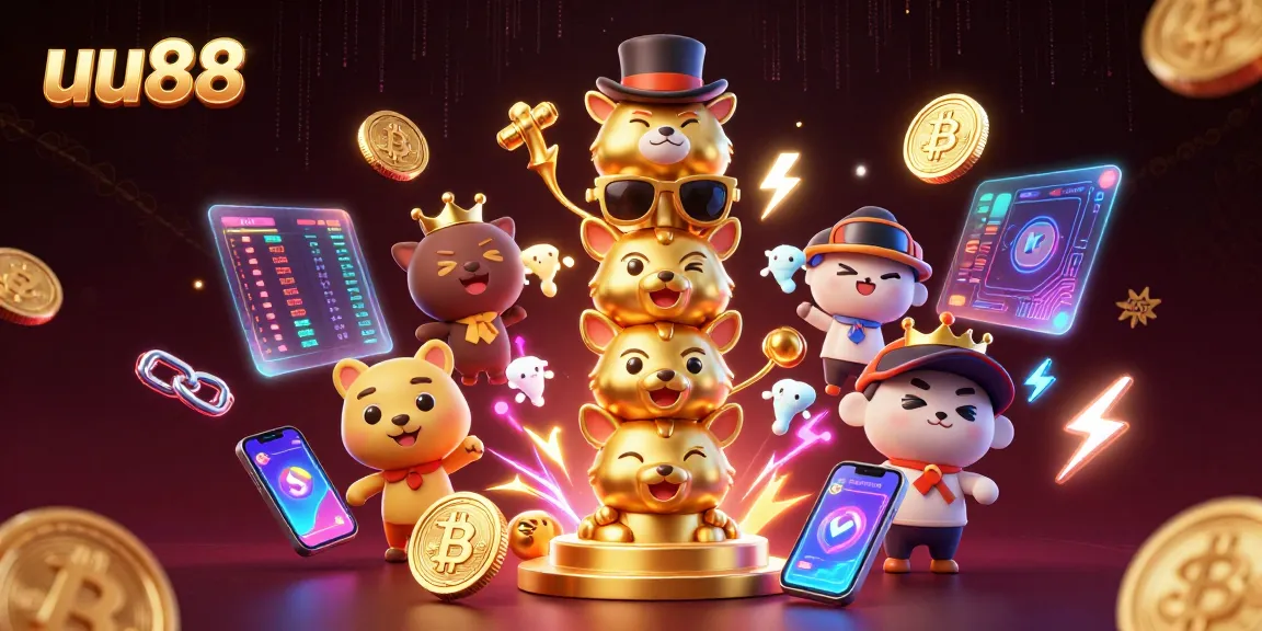 Spin to win at uu88 with vibrant casino elements and golden totem illustration.