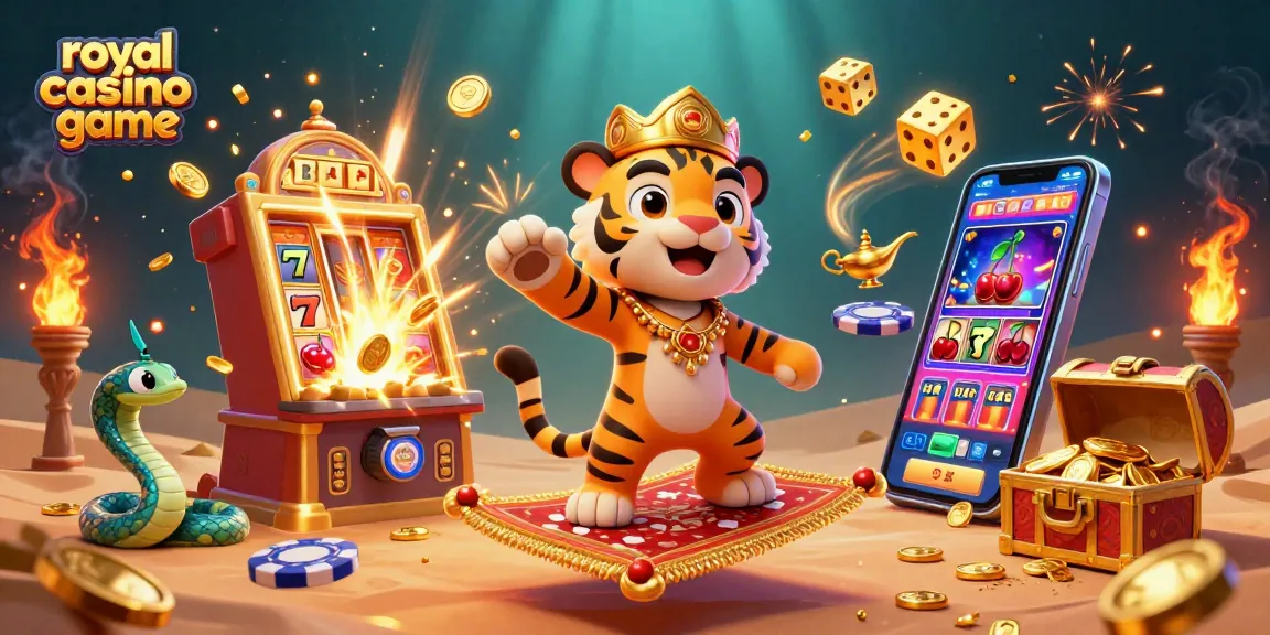 Experience thrilling gameplay with the royal casino game in a vibrant, 3D cartoon illustration.