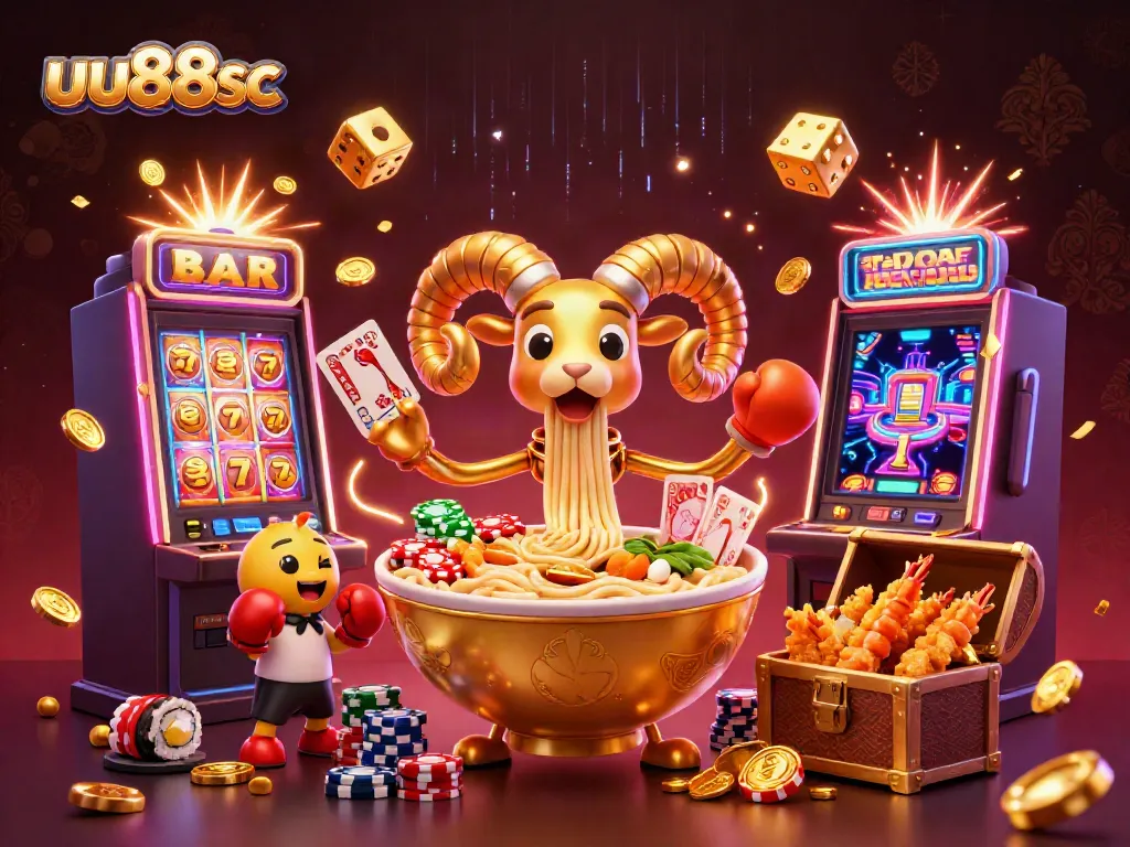 Experience the excitement of uu88sc with vibrant casino characters and jackpot elements in a dynamic scene.